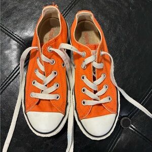 Kids Orange Converse Lace-Up Sneakers